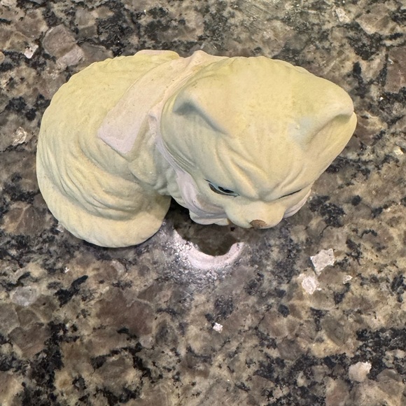 Vintage Persian Cat Pink Bow Blue Eyes Porcelain Figurine Decorative Collectible - Picture 10 of 15